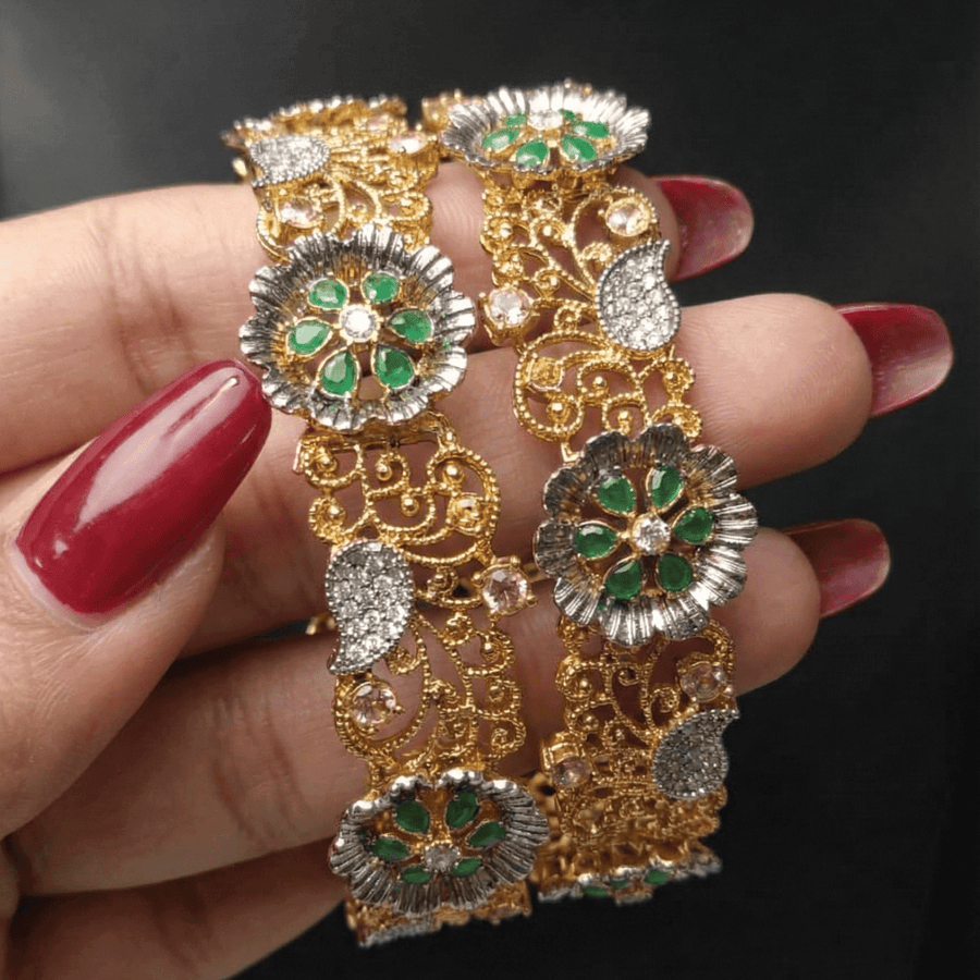 Royal Flora Gem Bangle - Pehnaawaa