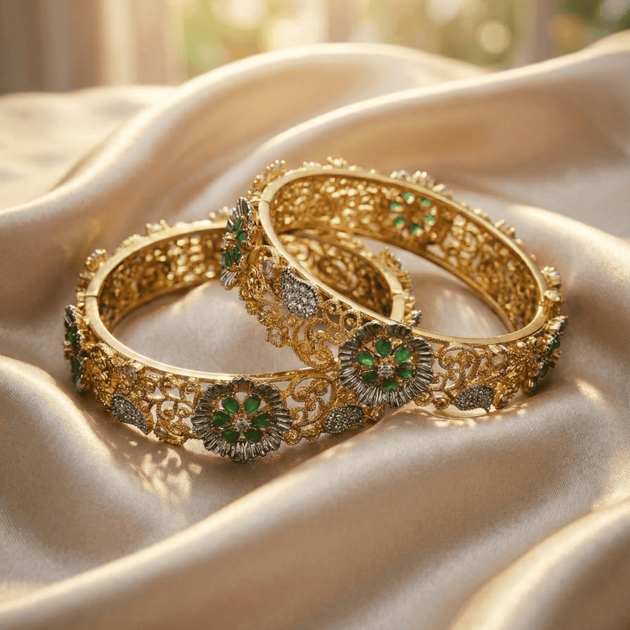 Royal Flora Gem Bangle - Pehnaawaa