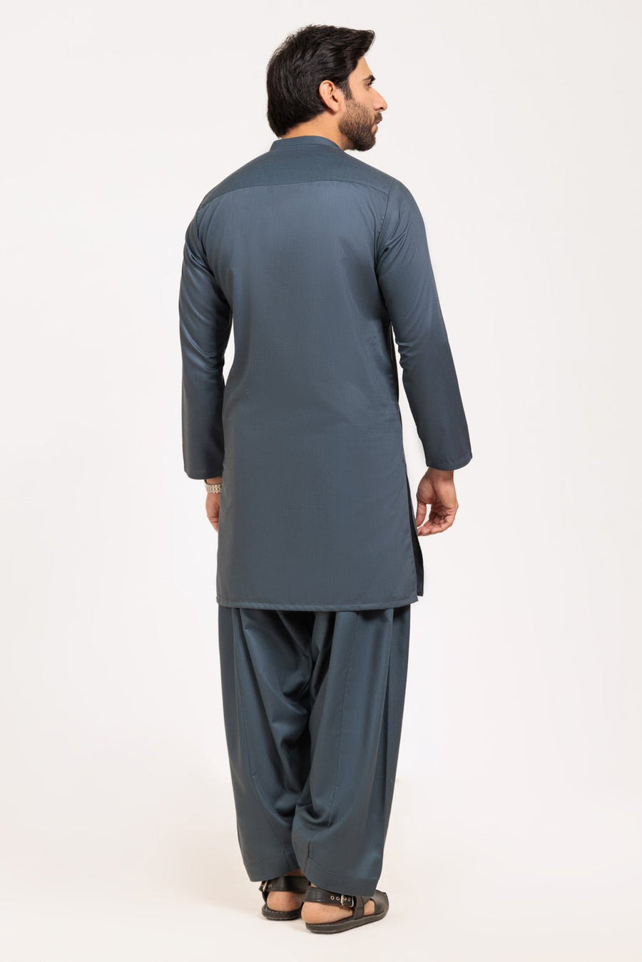 S - GREEN - BLENDED - KURTA TROUSER - (KSW24 - 029) - Pehnaawaa
