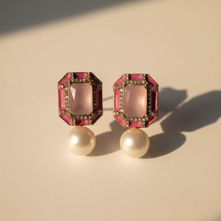 Sadaf Glow Studs - Pehnaawaa
