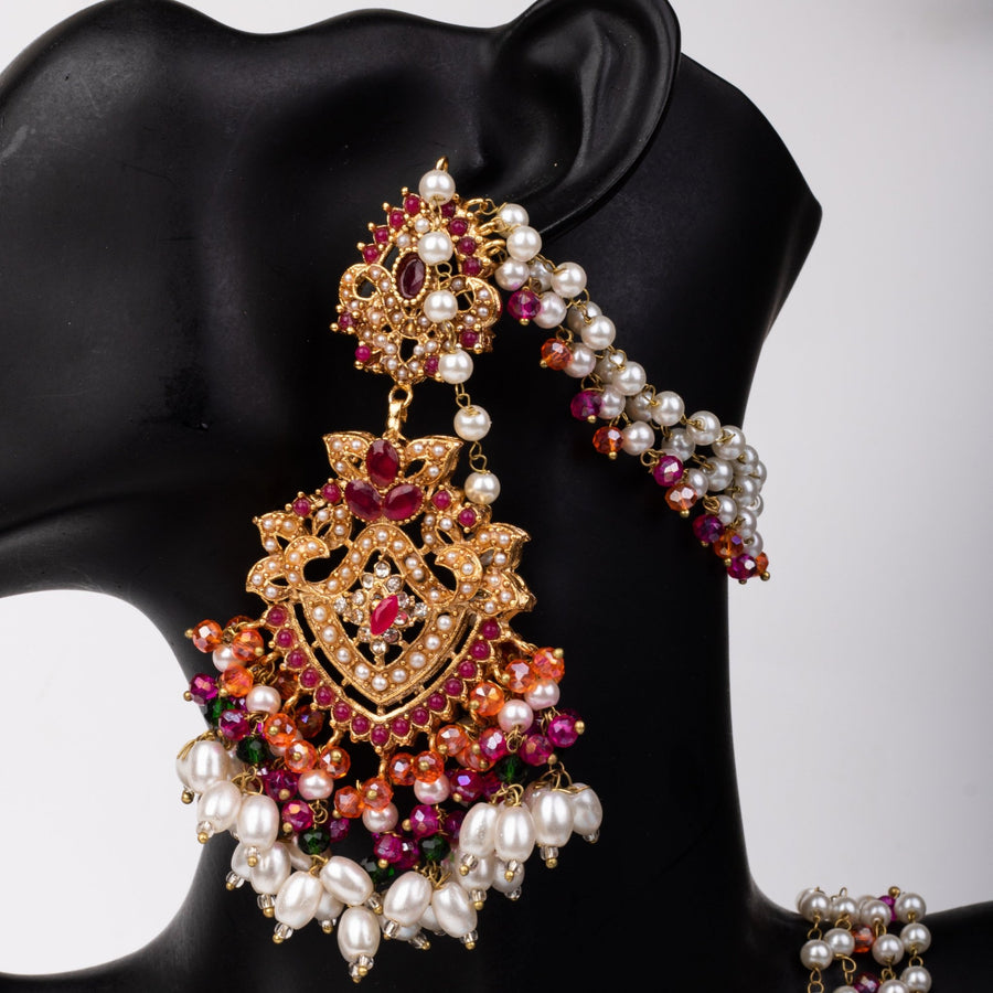 Sahara Earring & Teeka Ruby - Pehnaawaa