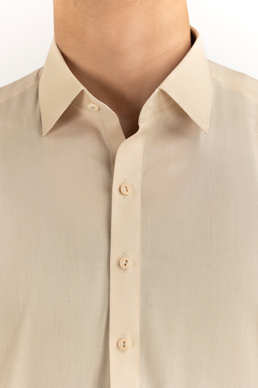 Ivory Cotton 2-Piece Kurta Set | Mandarin Collar