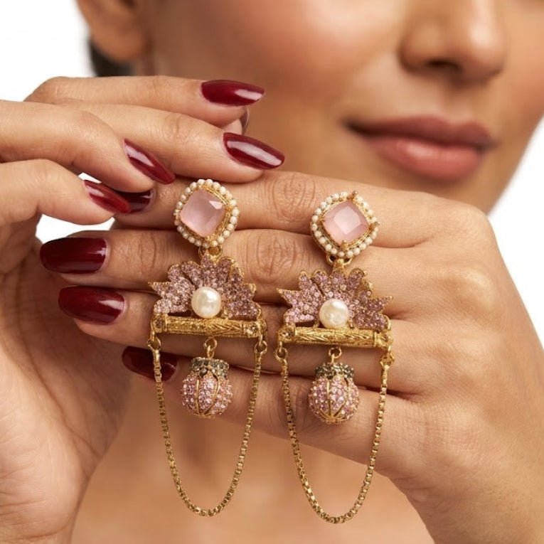 Shahi Noor Chain Earrings - Pehnaawaa