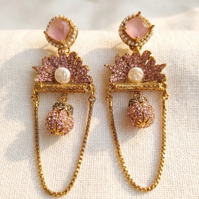 Shahi Noor Chain Earrings - Pehnaawaa