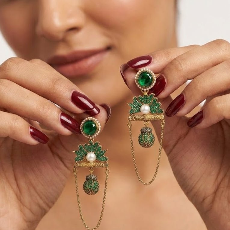 Shahi Noor Chain Earrings - Pehnaawaa