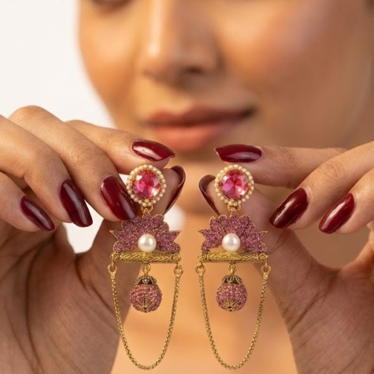 Shahi Noor Chain Earrings - Pehnaawaa