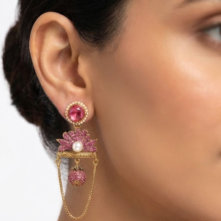 Shahi Noor Chain Earrings - Pehnaawaa