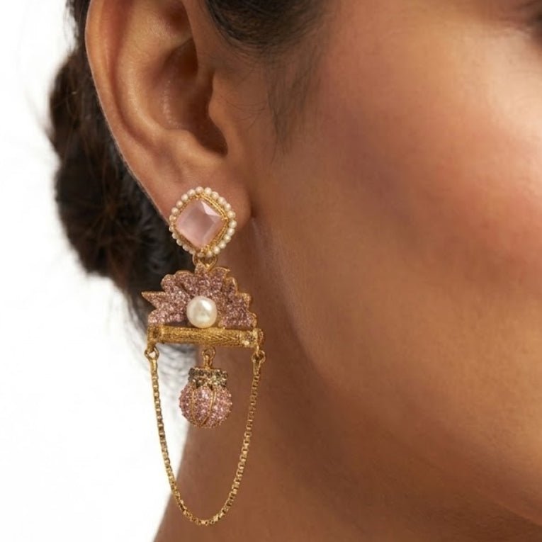 Shahi Noor Chain Earrings - Pehnaawaa