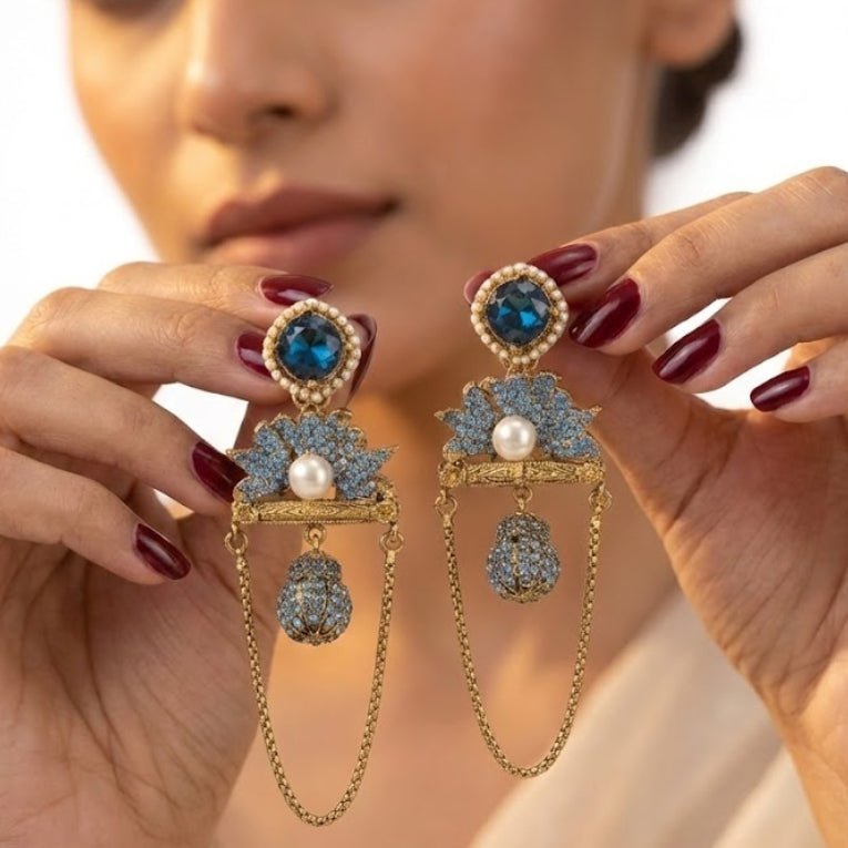 Shahi Noor Chain Earrings - Pehnaawaa
