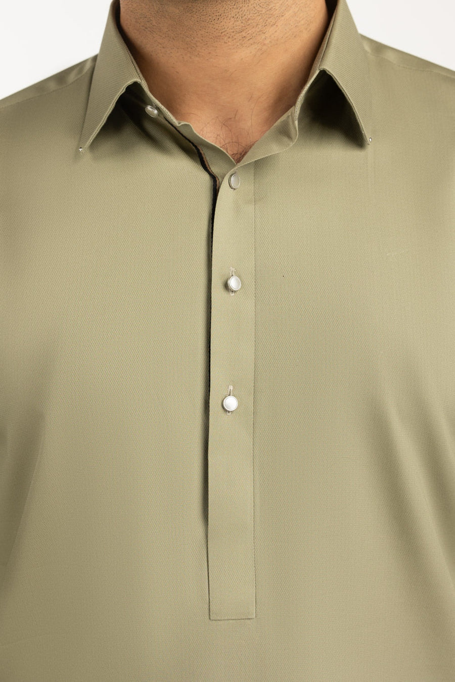 Sage Mulberry Silk 2-Piece Men's Kurta | Relaxed Fit