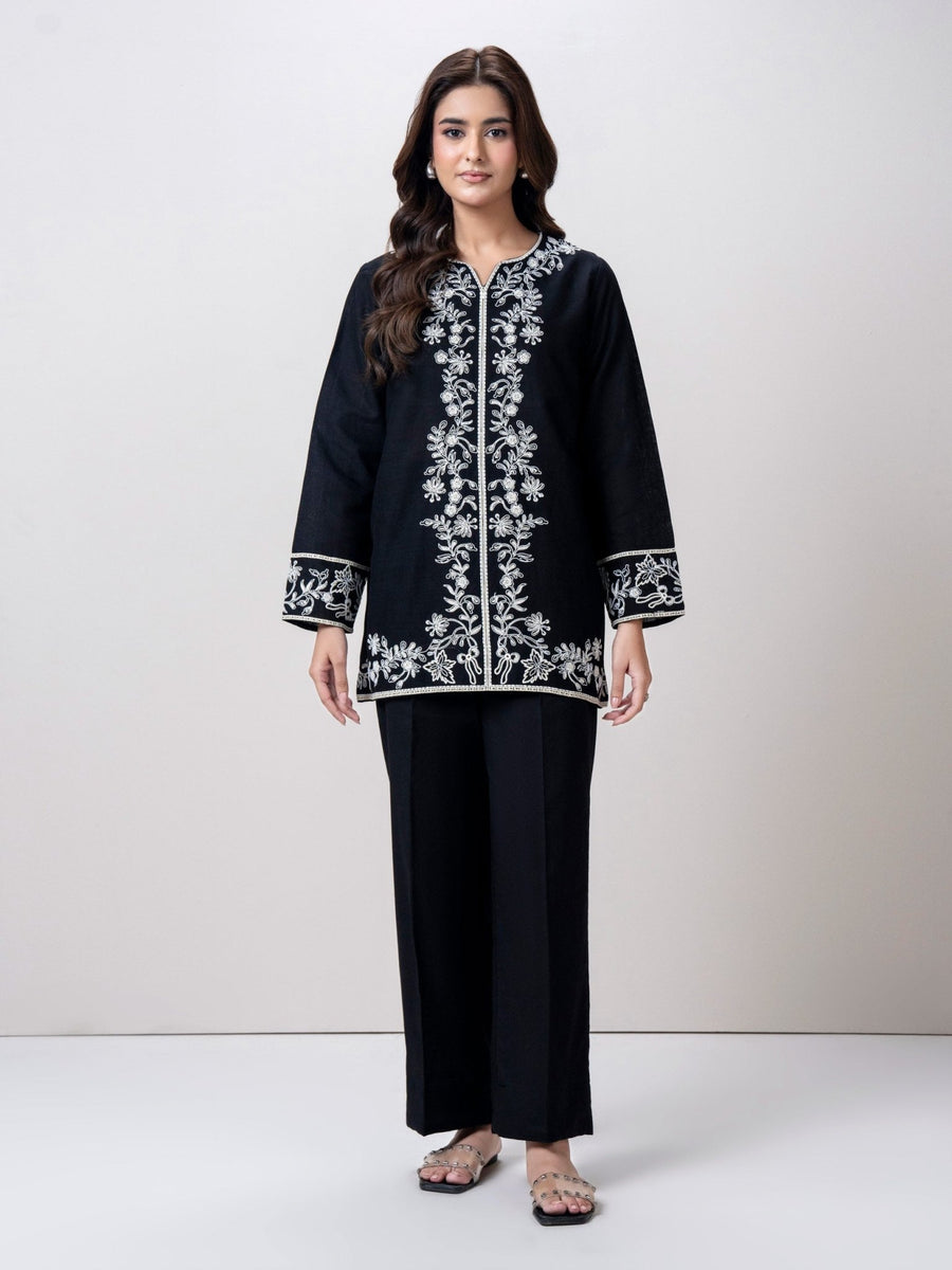 Slub Khaddar Co - ord - Embroidered - Pehnaawaa
