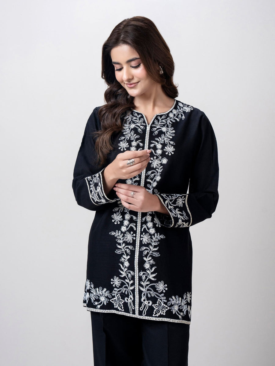 Slub Khaddar Co - ord - Embroidered - Pehnaawaa