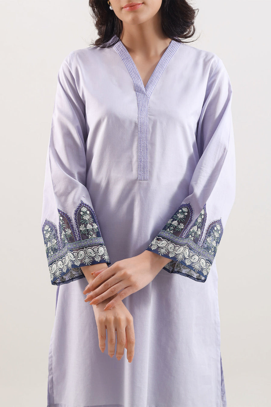 Stitched Embroidered Self Jacquard 2 Piece (Shirt/Trouser) - Pehnaawaa