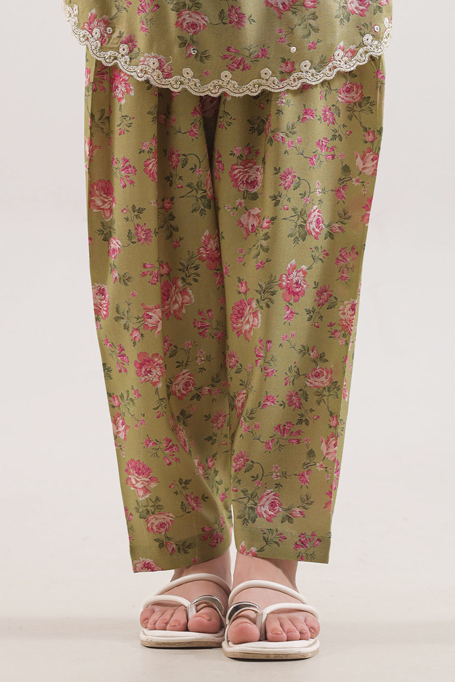 Printed Embroidered Arabic Lawn Stitched 2 Piece (Shirt/Trouser) - Pehnaawaa
