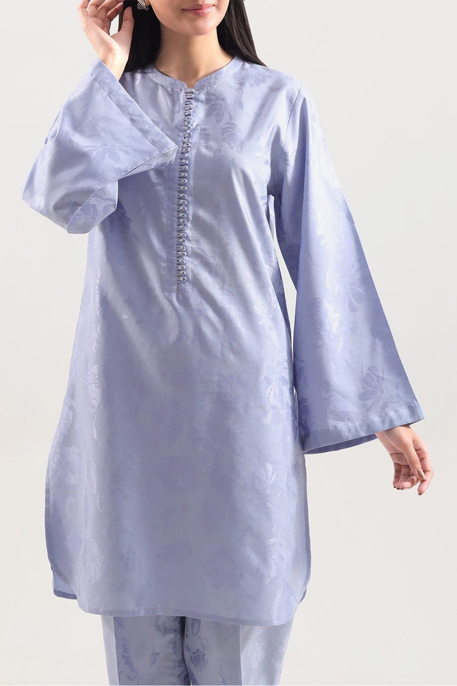Cotton Jacquard Stitched 2 Piece (Shirt/Trouser) - Pehnaawaa