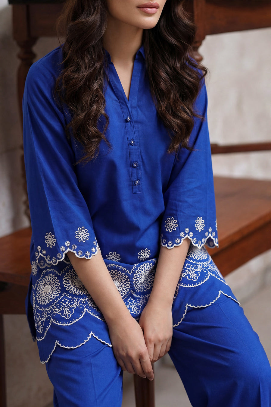 Blue Cambric Embroidered | Stitched SP-11299 132431 XX