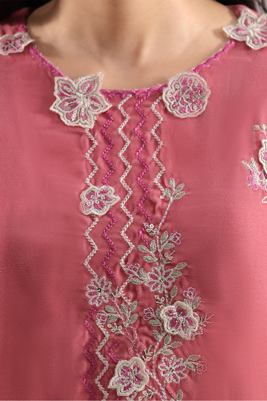 Solid Embroidered Velvet Stitched (Shirt/Trouser)