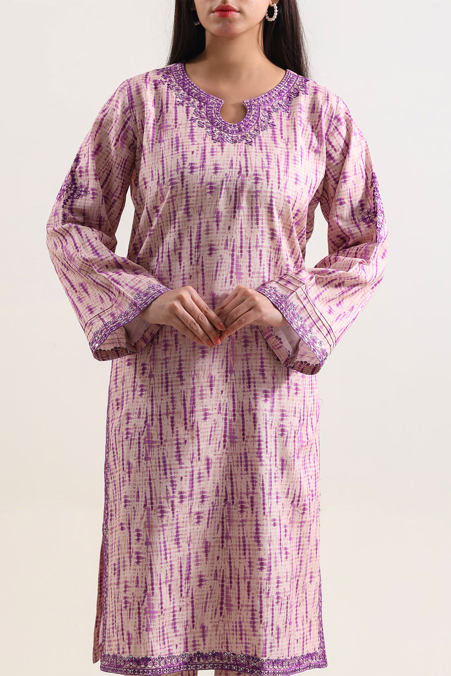 Printed Embroidered Khaddar Stitched 2 Piece (Shirt/Trouser) - Pehnaawaa