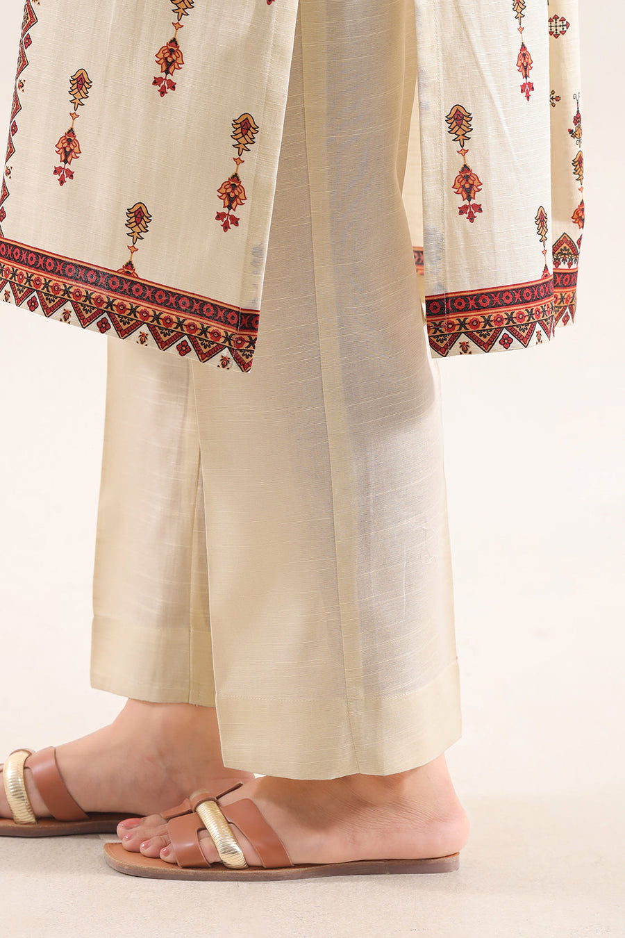 Printed Khaddar Stitched 2 Piece (Shirt/Trouser) - Pehnaawaa