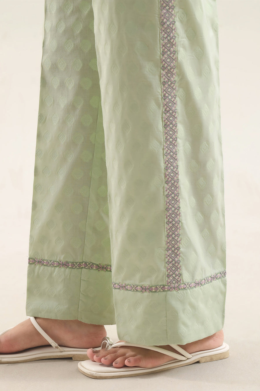 Embroidered Cotton Jacquard Stitched 2 Piece (Shirt/Trouser) - Pehnaawaa