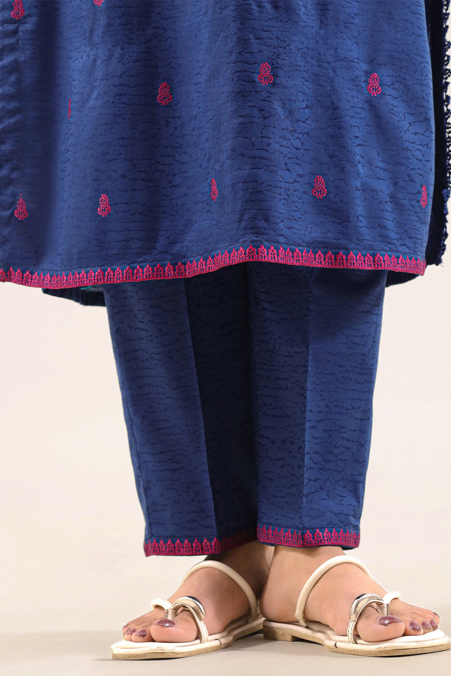 Cotton Jacquard Stitched 2 Piece (Shirt/Trouser) - Pehnaawaa