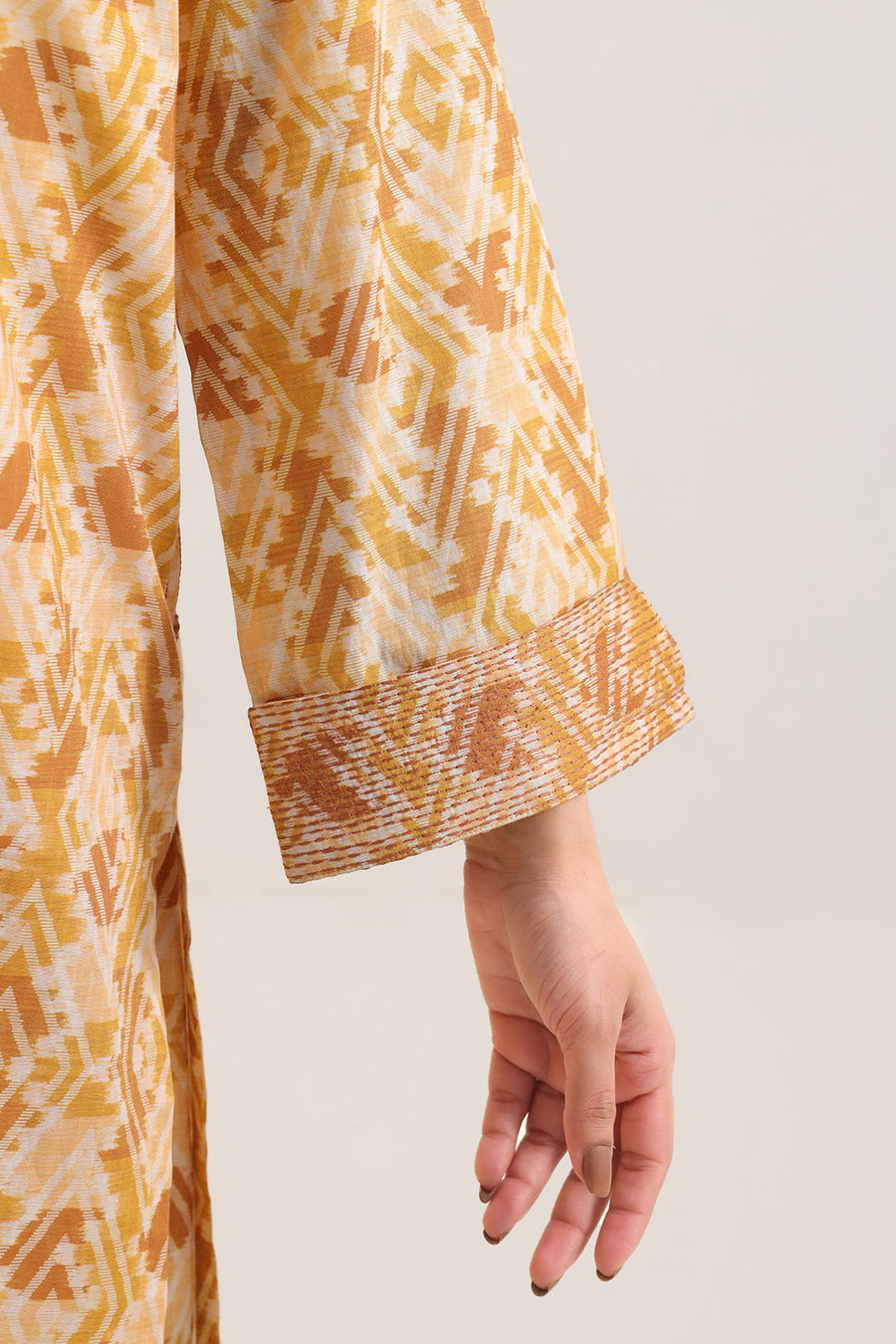 Printed Self Strip Embroidered | Stitched 3818 133818 - Pehnaawaa