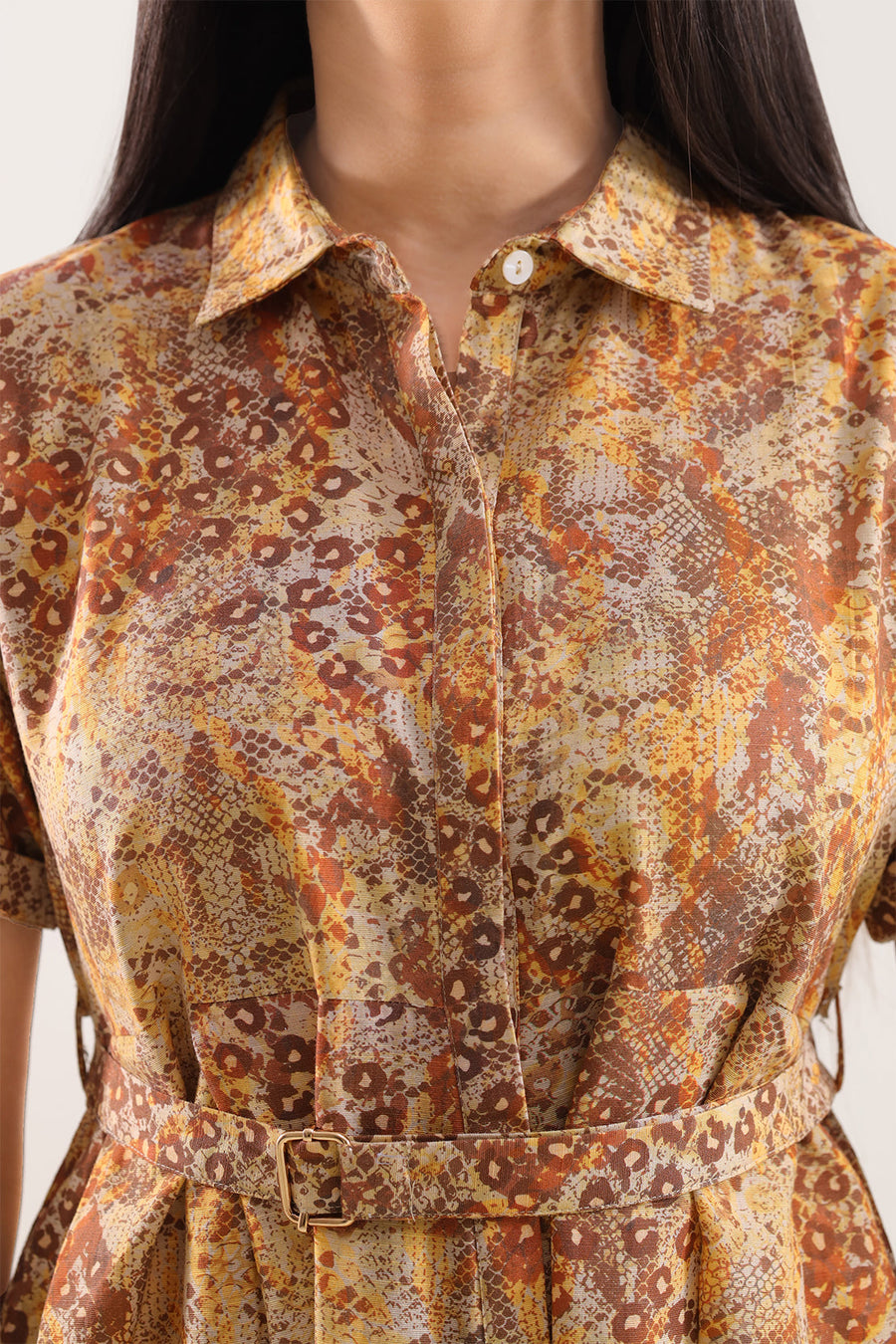 Printed Khaddar Stitched Dress - Pehnaawaa