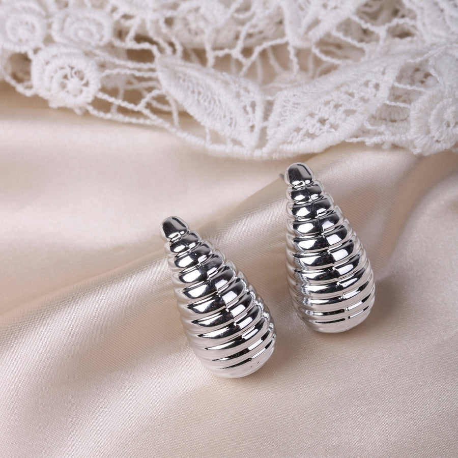 Swirl Drop Studs - Pehnaawaa
