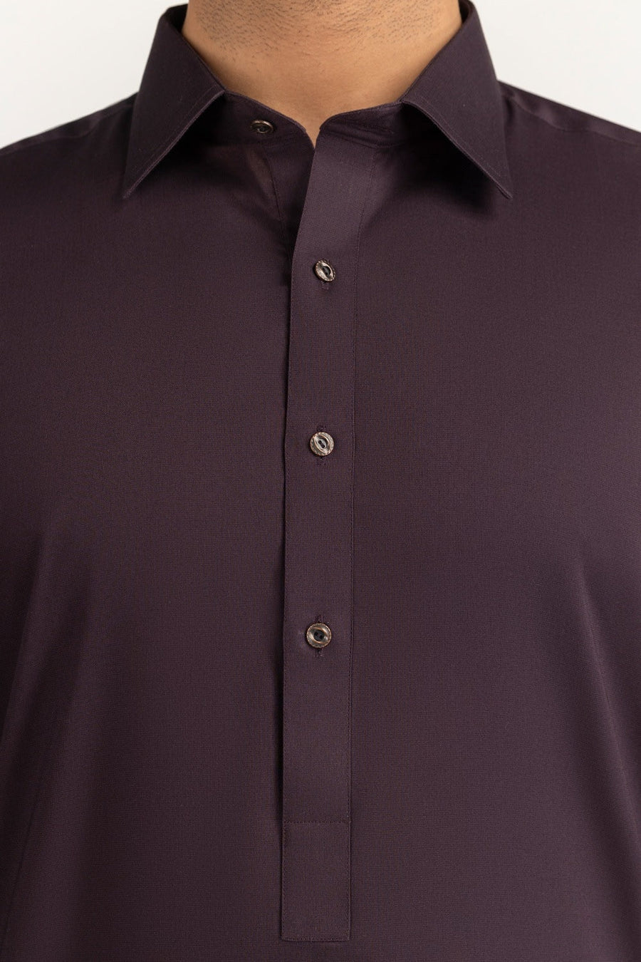 Off-White Cotton 2-Piece Men's Kurta | Button-Front Placket