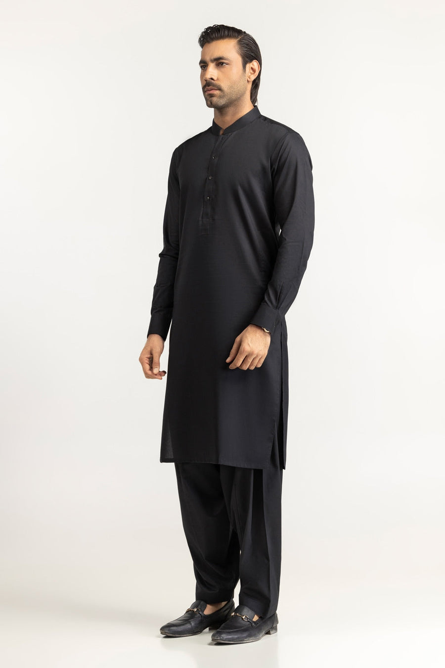 Off-White Cotton 2-Piece Men's Kurta | Button-Front Placket