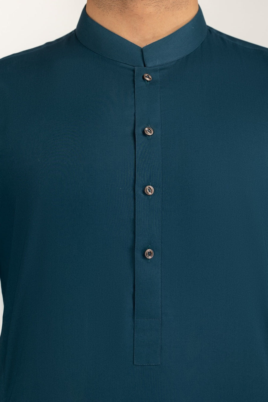 Off-White Cotton 2-Piece Men's Kurta | Button-Front Placket