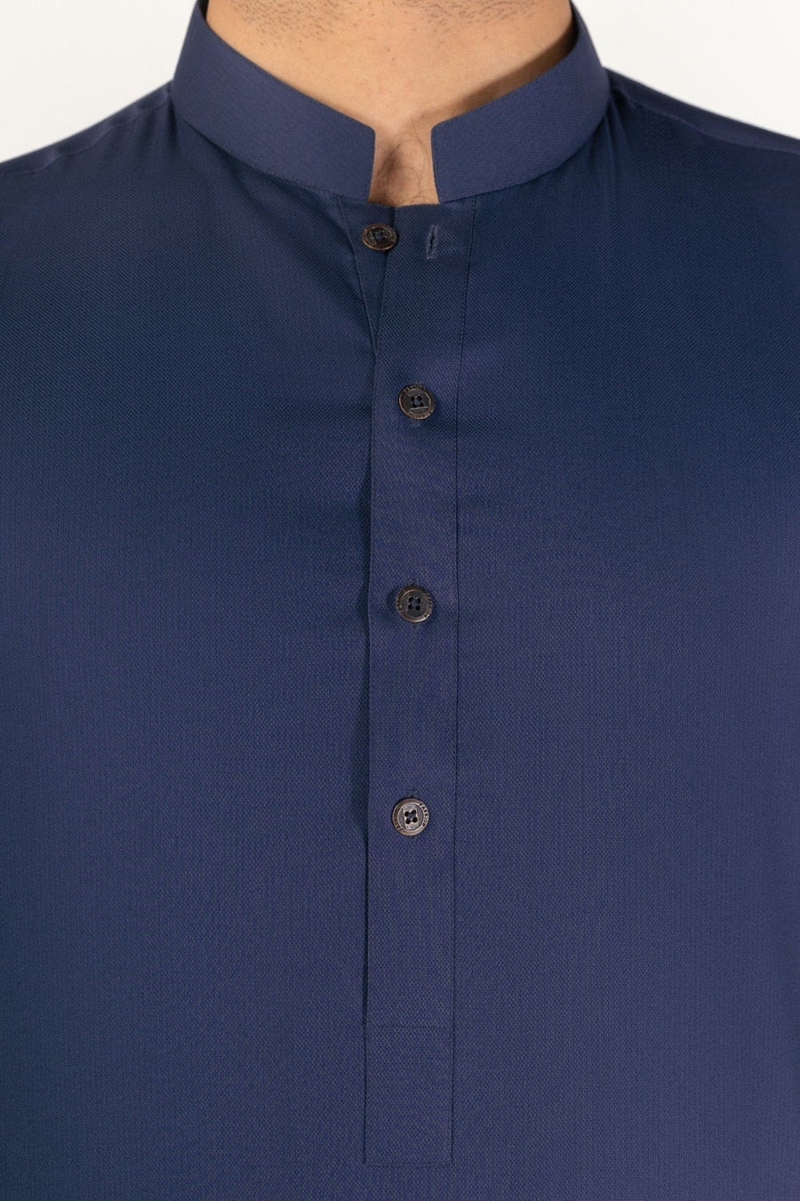 Off-White Cotton 2-Piece Men's Kurta | Half-Button Collar