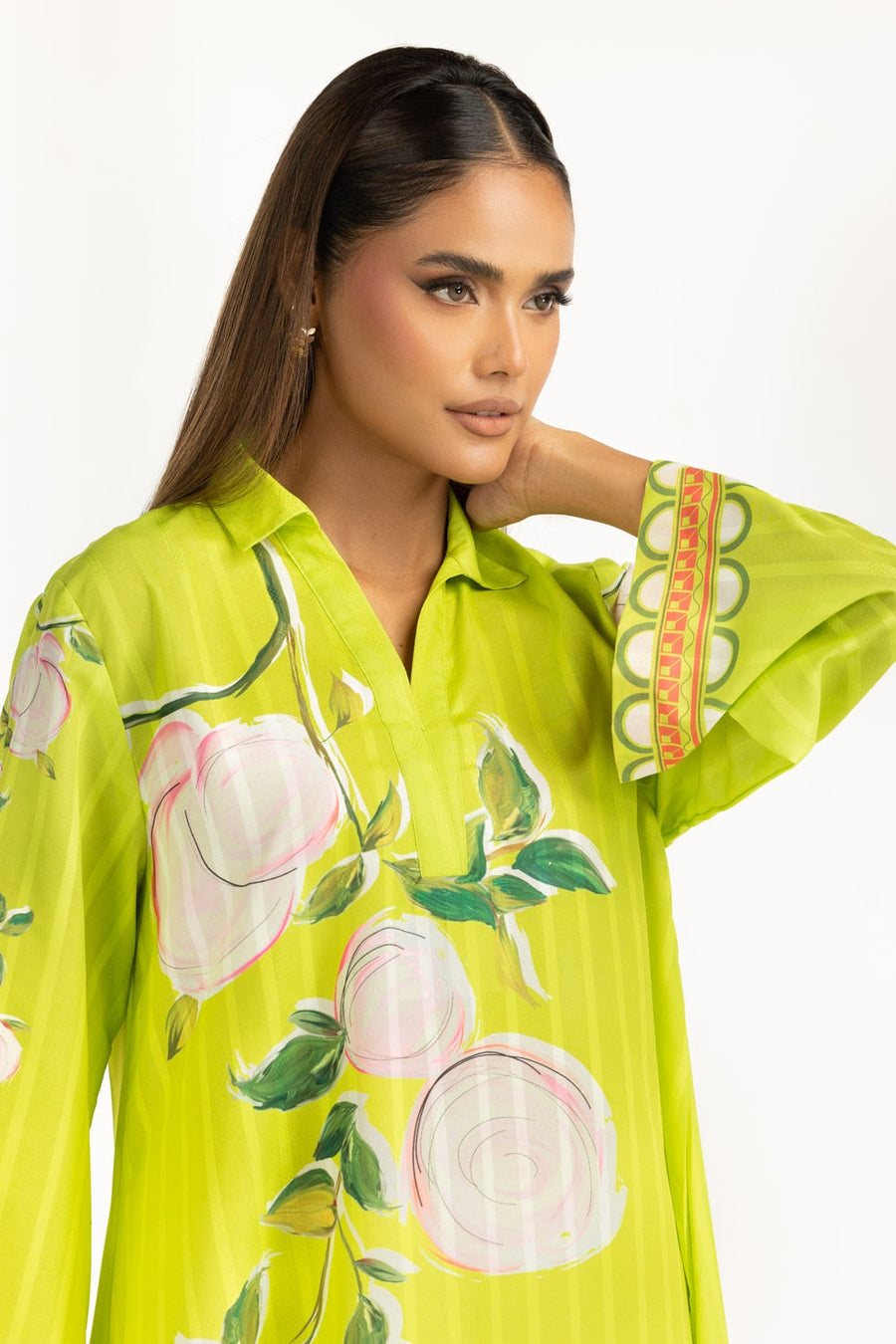 Textured Dobby Printed Kaftan - Pehnaawaa