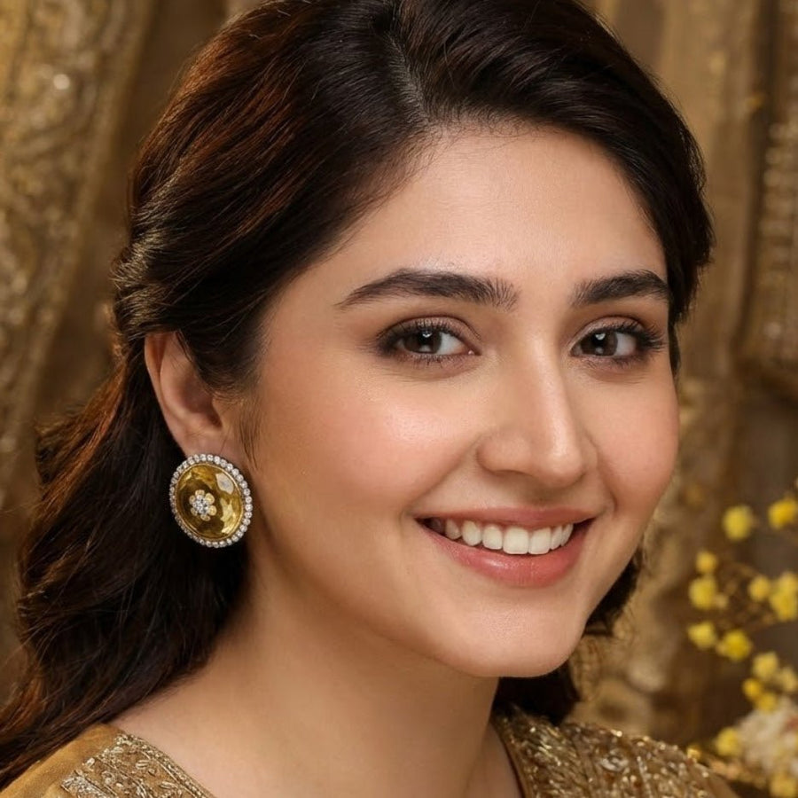 Elegant Round Stud Earrings Collection