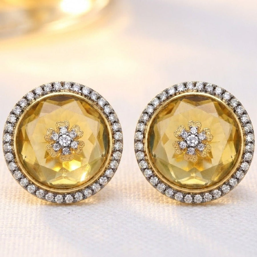 Elegant Round Stud Earrings Collection