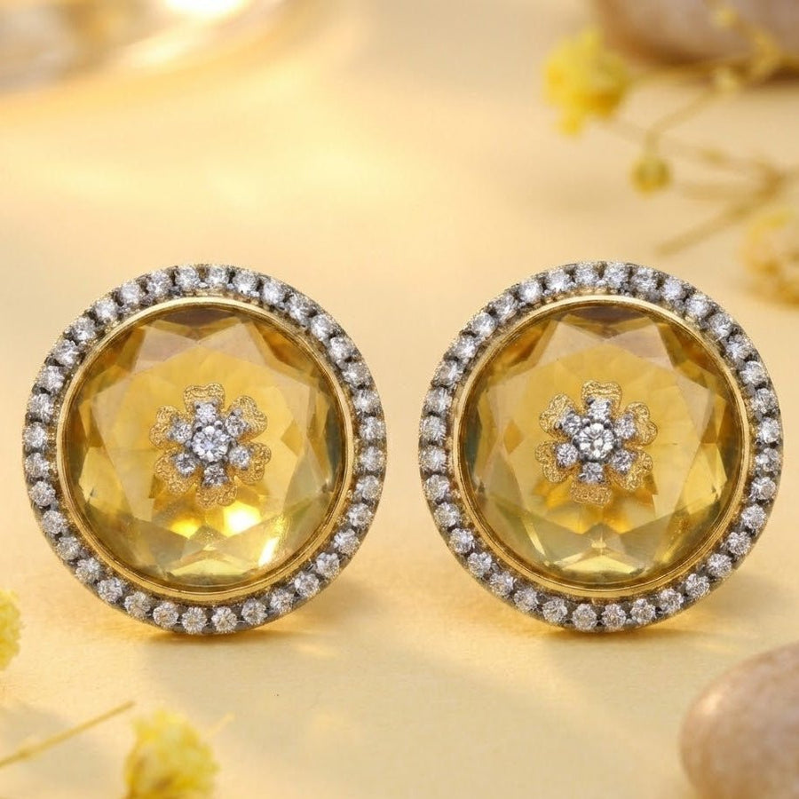 Elegant Round Stud Earrings Collection