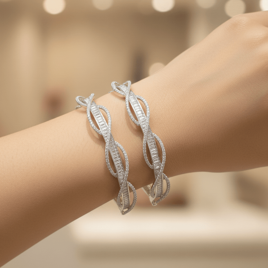 The Heritage Zircon Bangle - Pehnaawaa