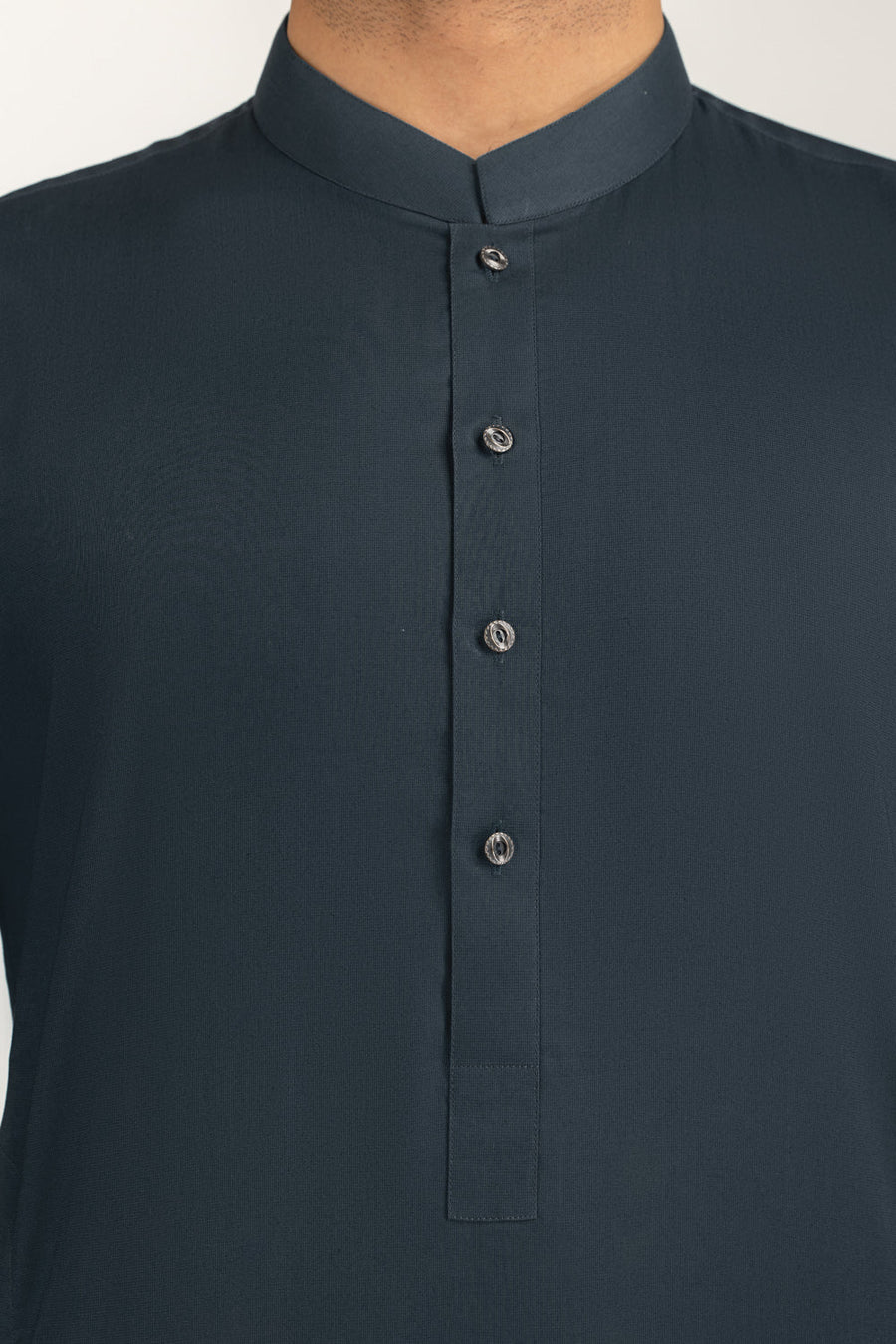 Ivory Cotton 2-Piece Kurta Set | Mandarin Collar - Pehnaawaa