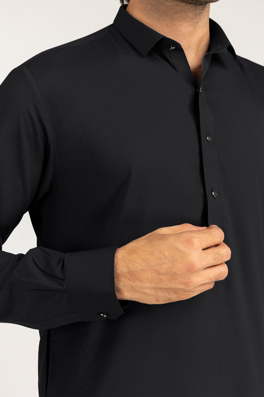 Off-White Cotton Lawn 2-Piece Men's Kurta | Mandarin Collar