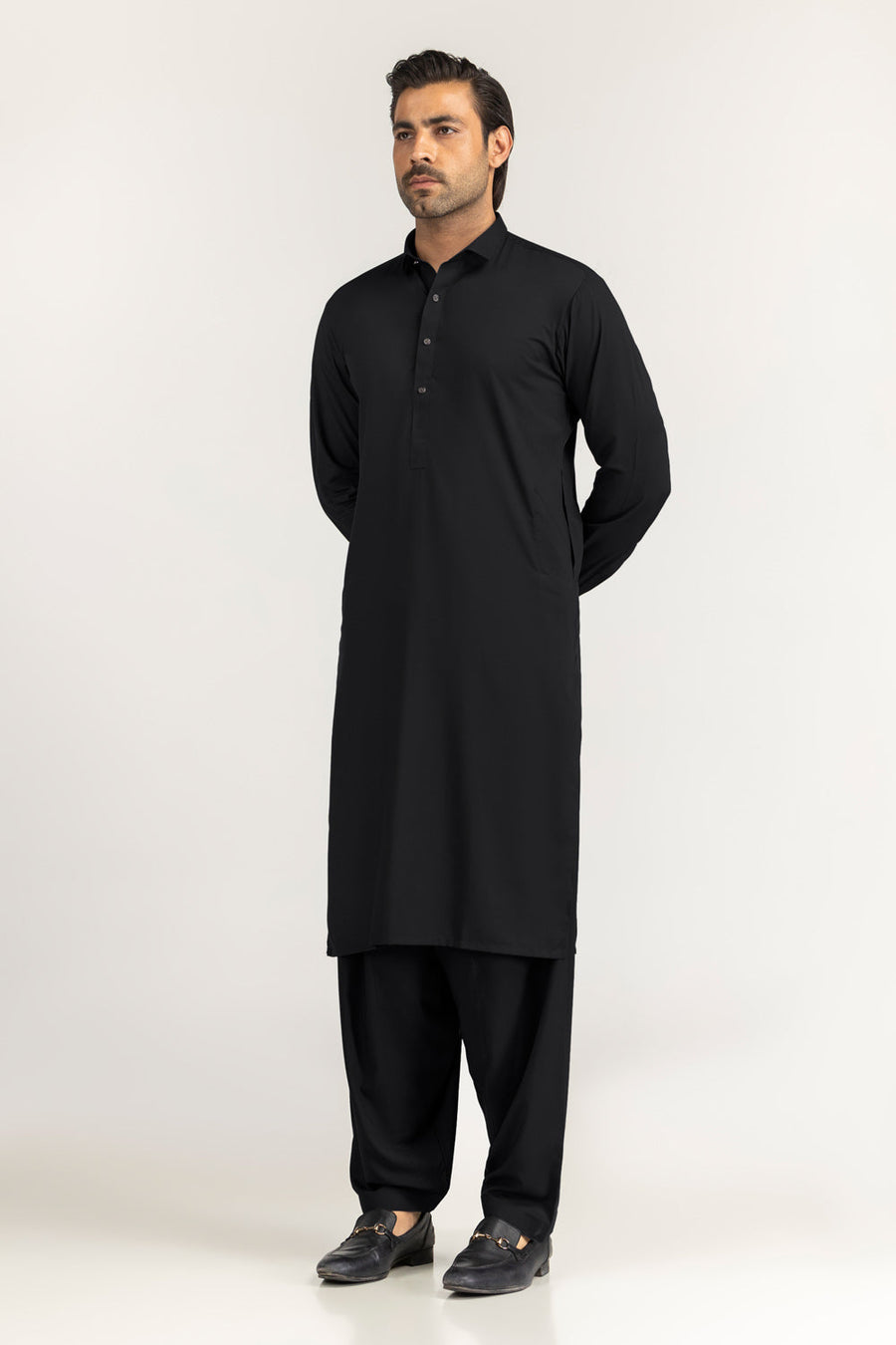 Off-White Cotton Lawn 2-Piece Men's Kurta | Mandarin Collar