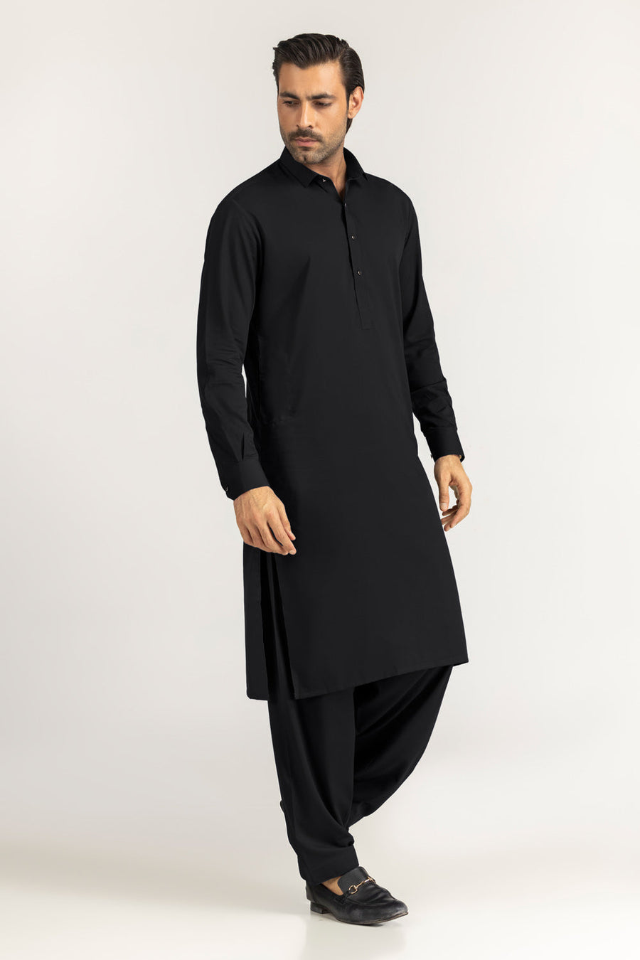 Off-White Cotton Lawn 2-Piece Men's Kurta | Mandarin Collar