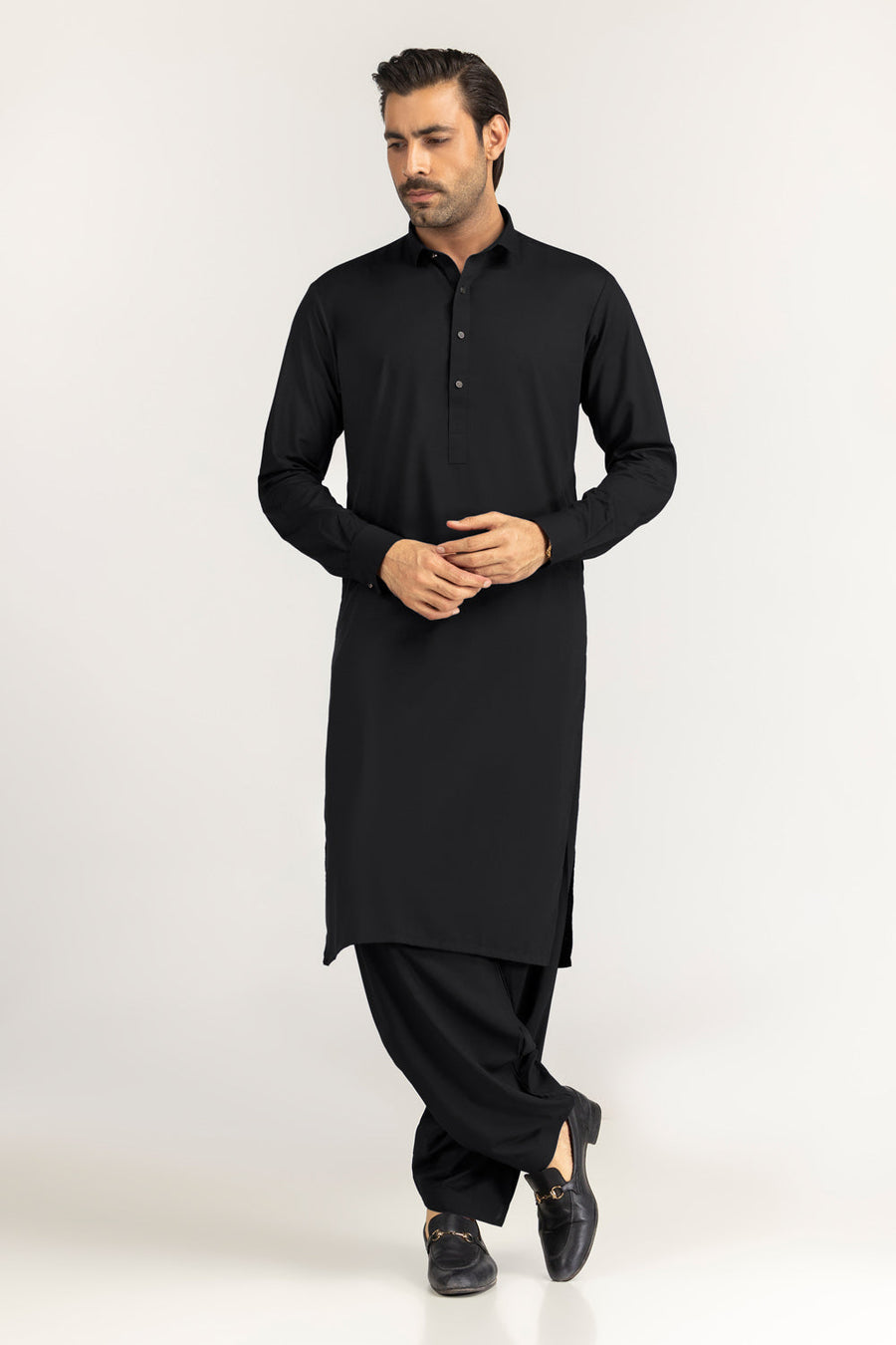 Off-White Cotton Lawn 2-Piece Men's Kurta | Mandarin Collar