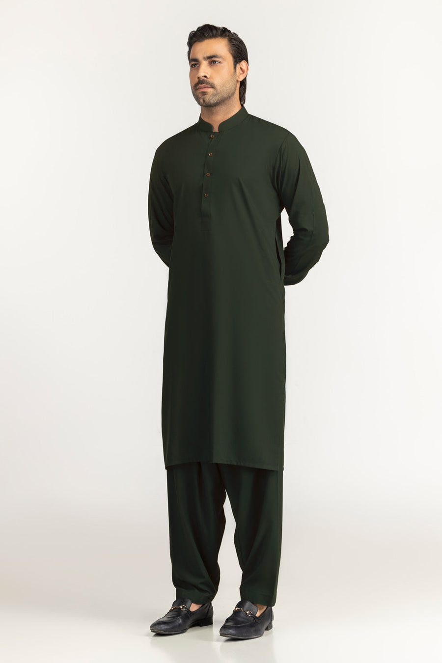 Off-White Cotton Lawn 2-Piece Men's Kurta | Mandarin Collar