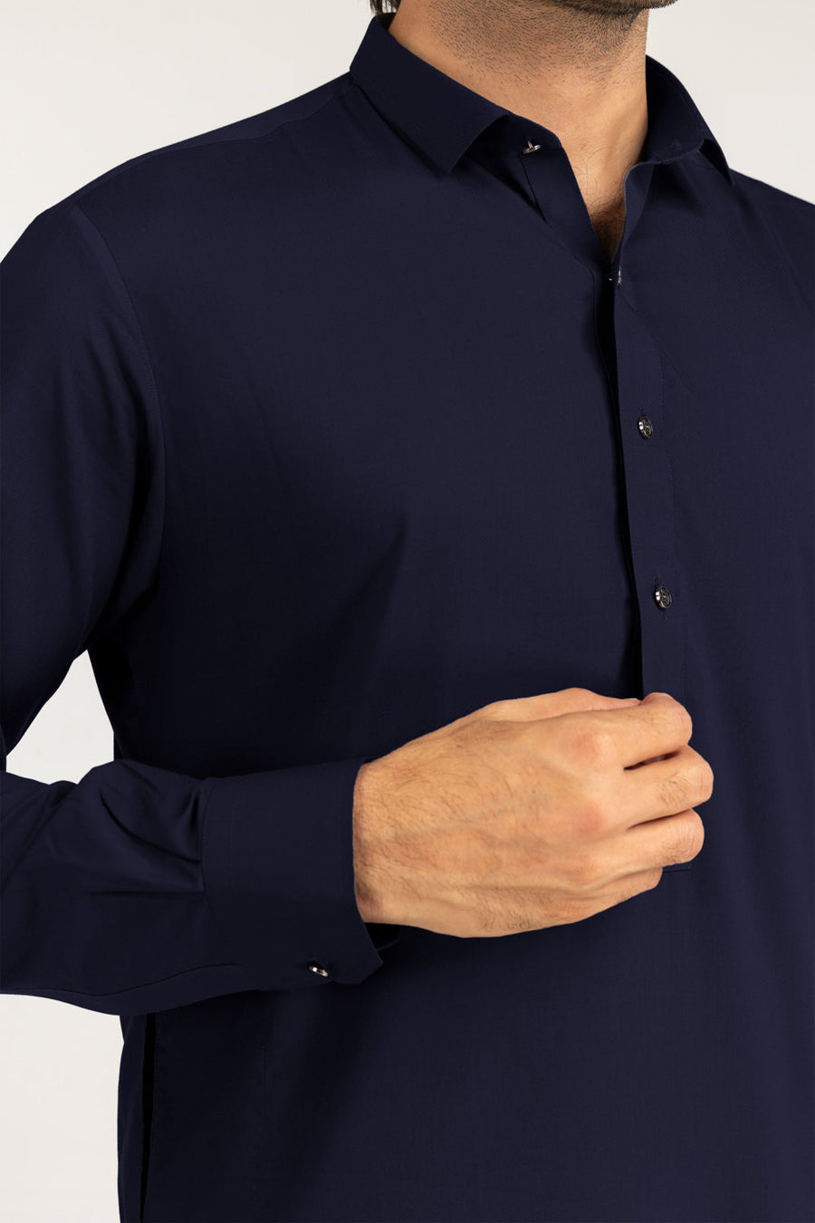 Off-White Cotton Lawn 2-Piece Men's Kurta | Mandarin Collar