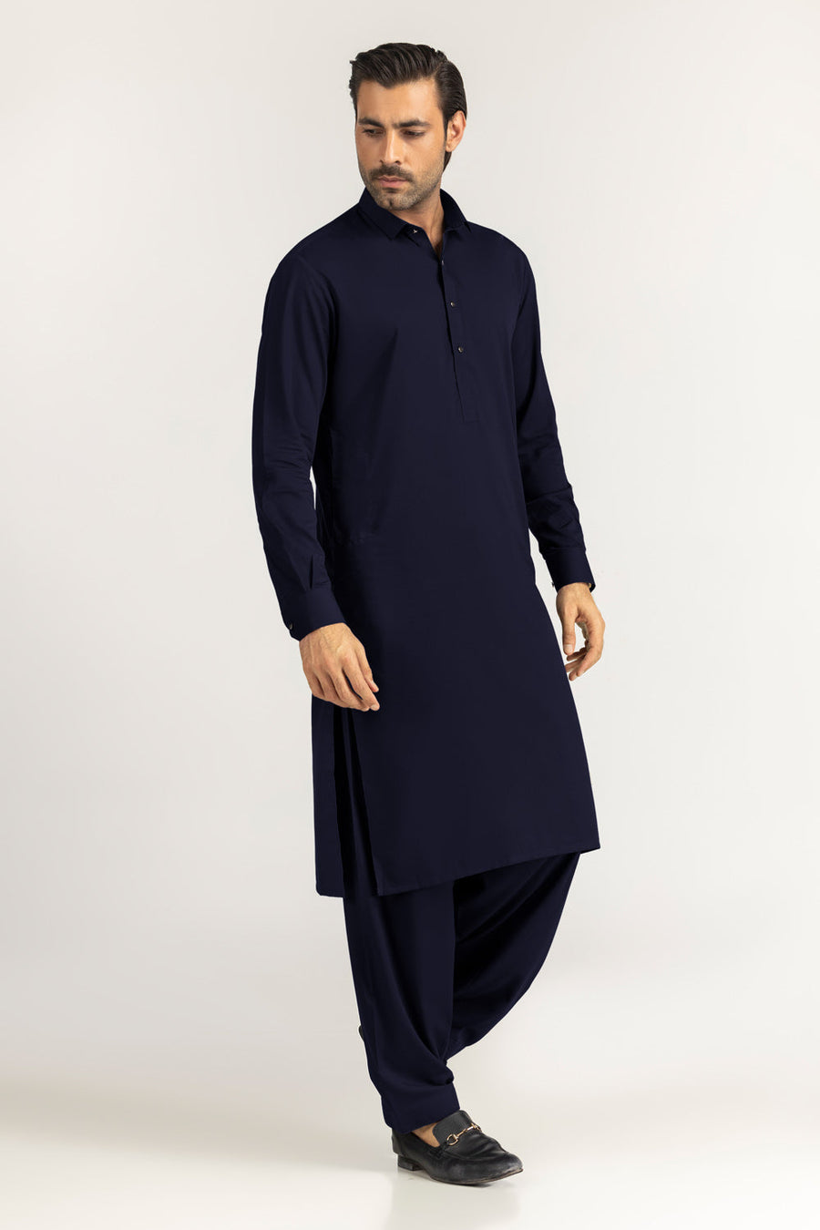 Off-White Cotton Lawn 2-Piece Men's Kurta | Mandarin Collar