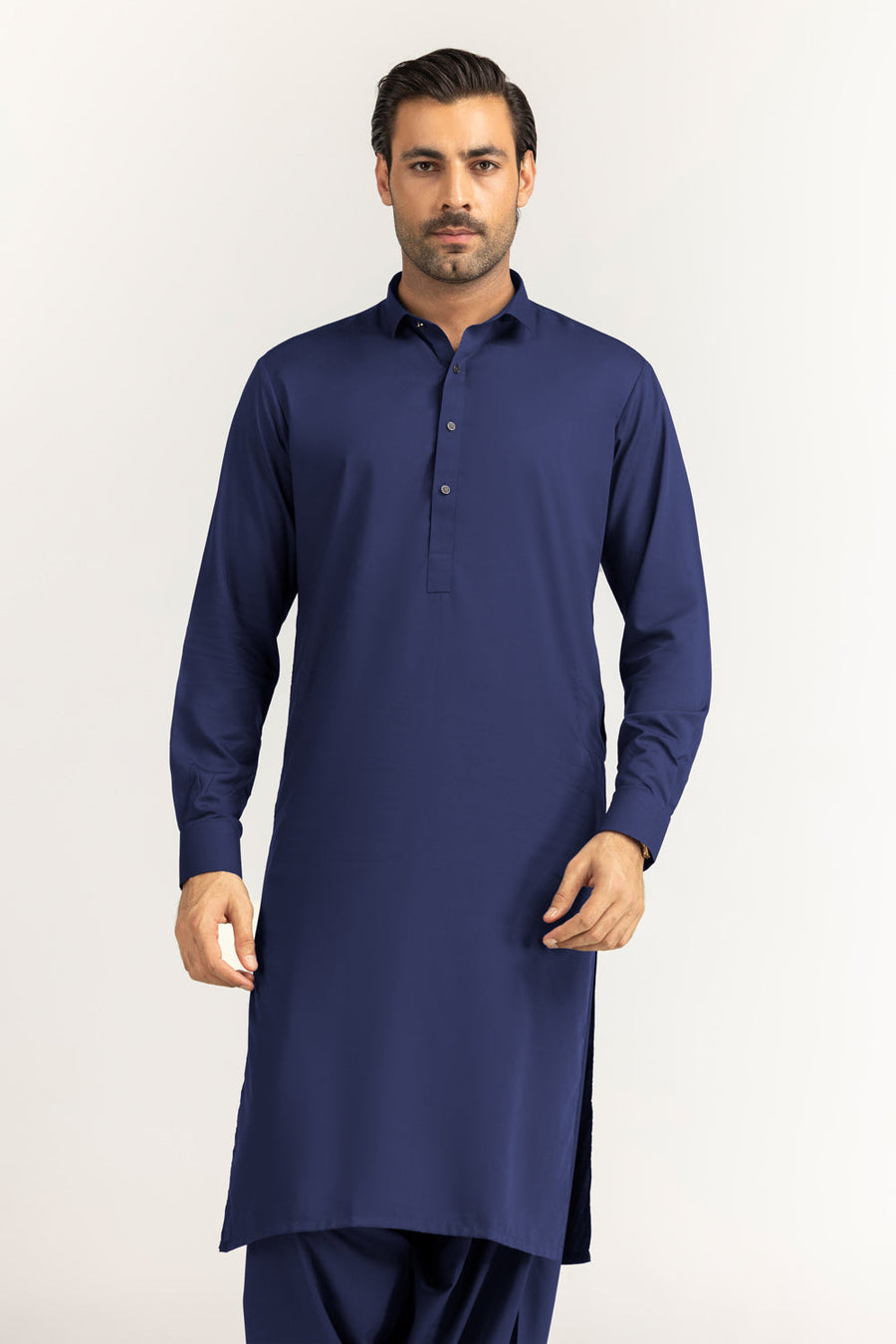 Off-White Cotton Lawn 2-Piece Men's Kurta | Mandarin Collar