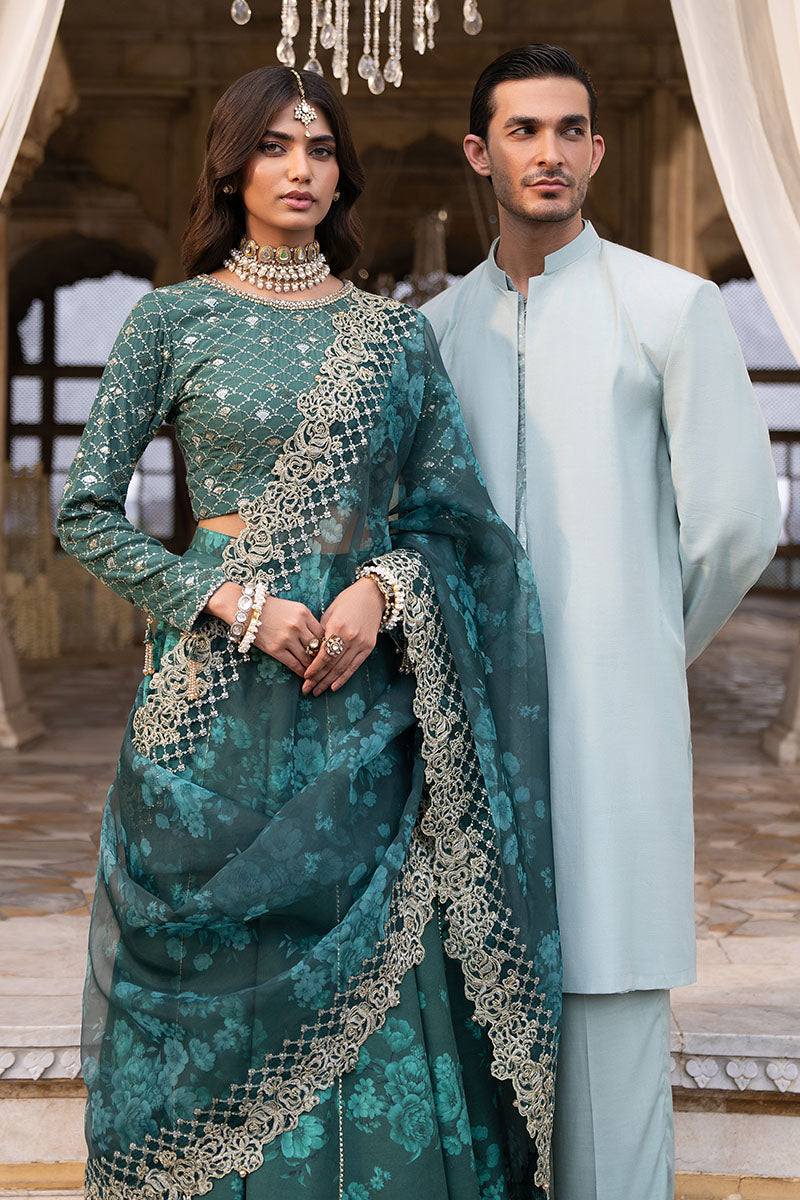 SEQUIN GROVE-3PC SILK EMBROIDERED PRET - Pehnaawaa