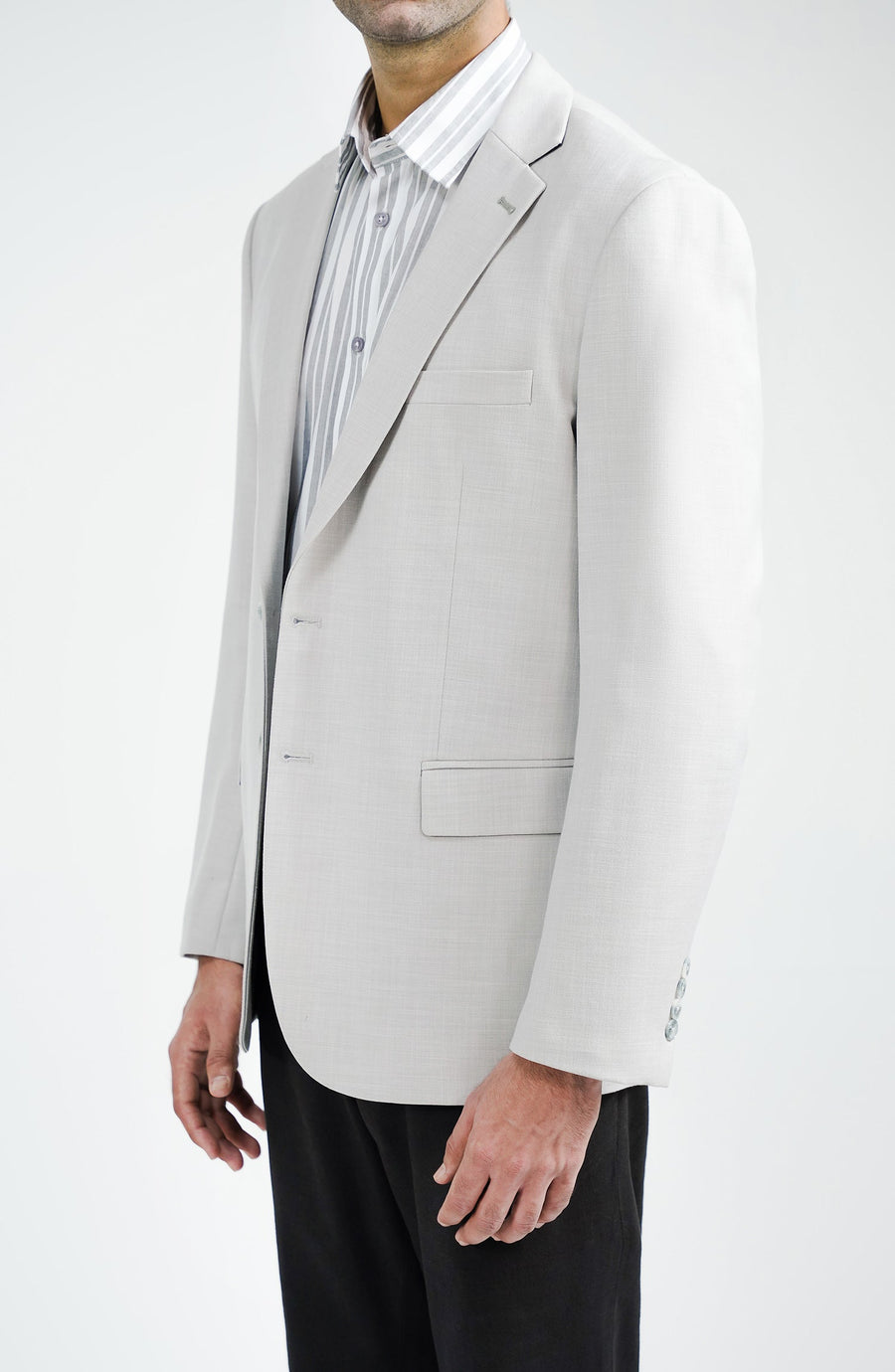 LINEN BLAZER -  GREY