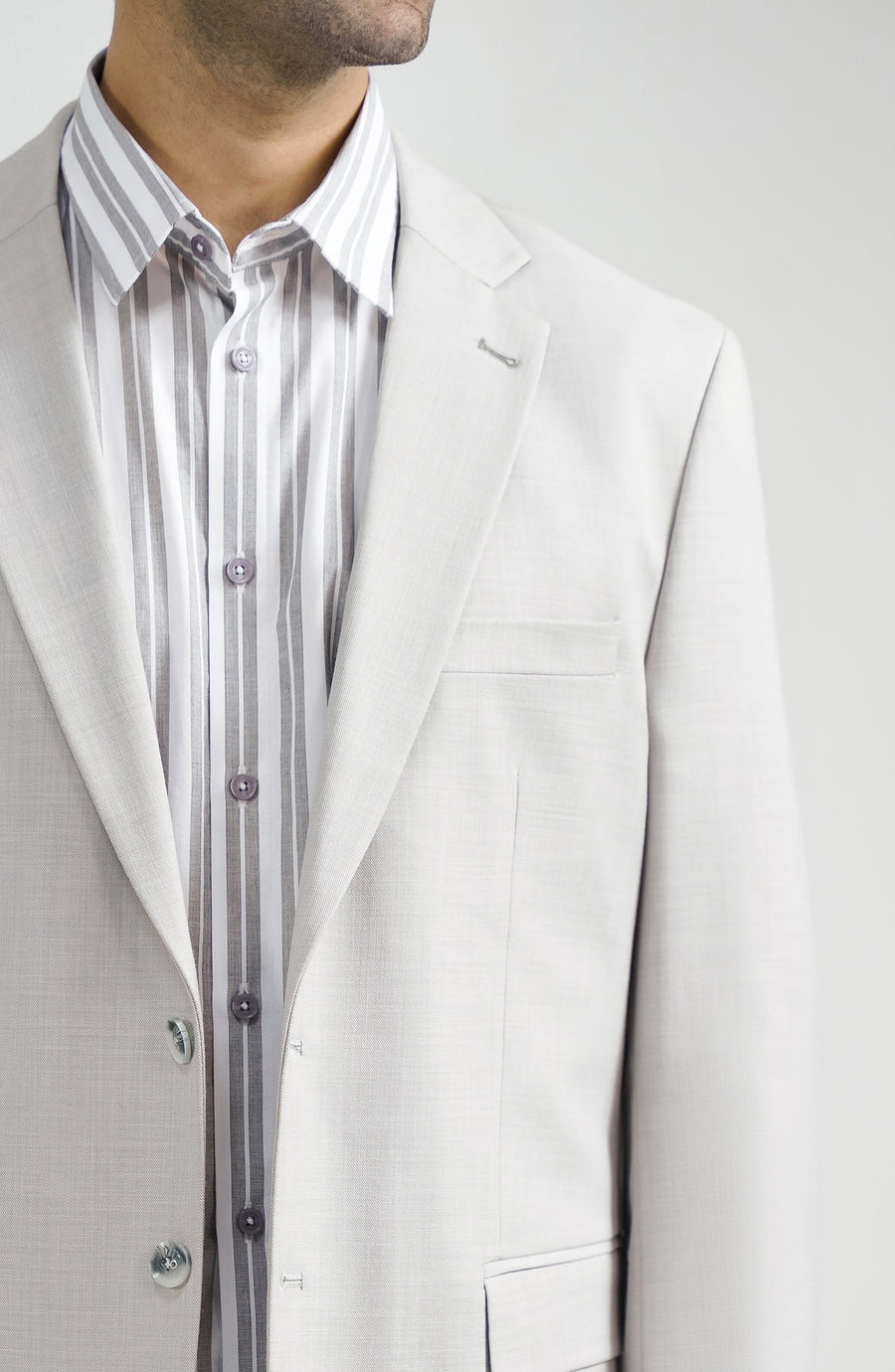 LINEN BLAZER -  GREY