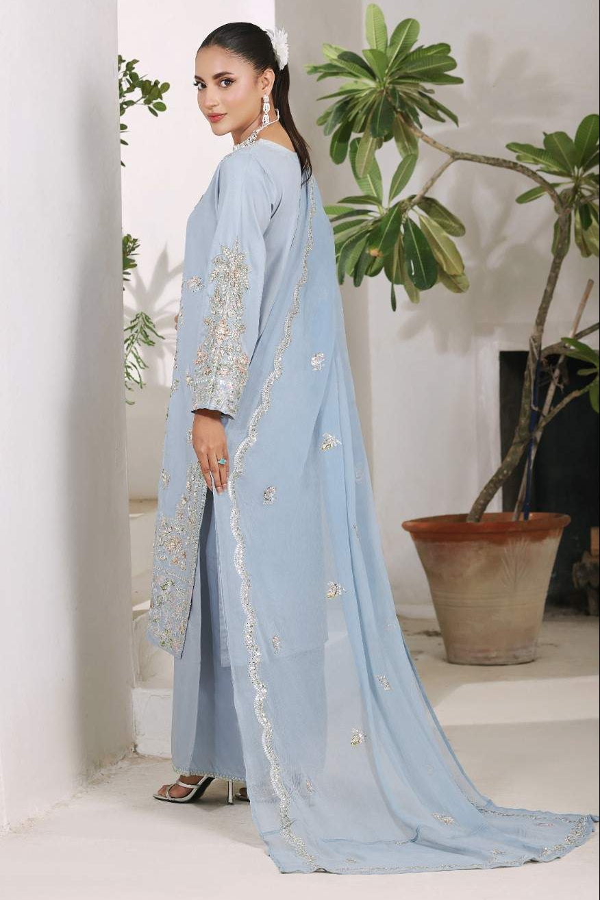 Royal Crystal Aura | 3piece embellished ready to wear women luxury pret